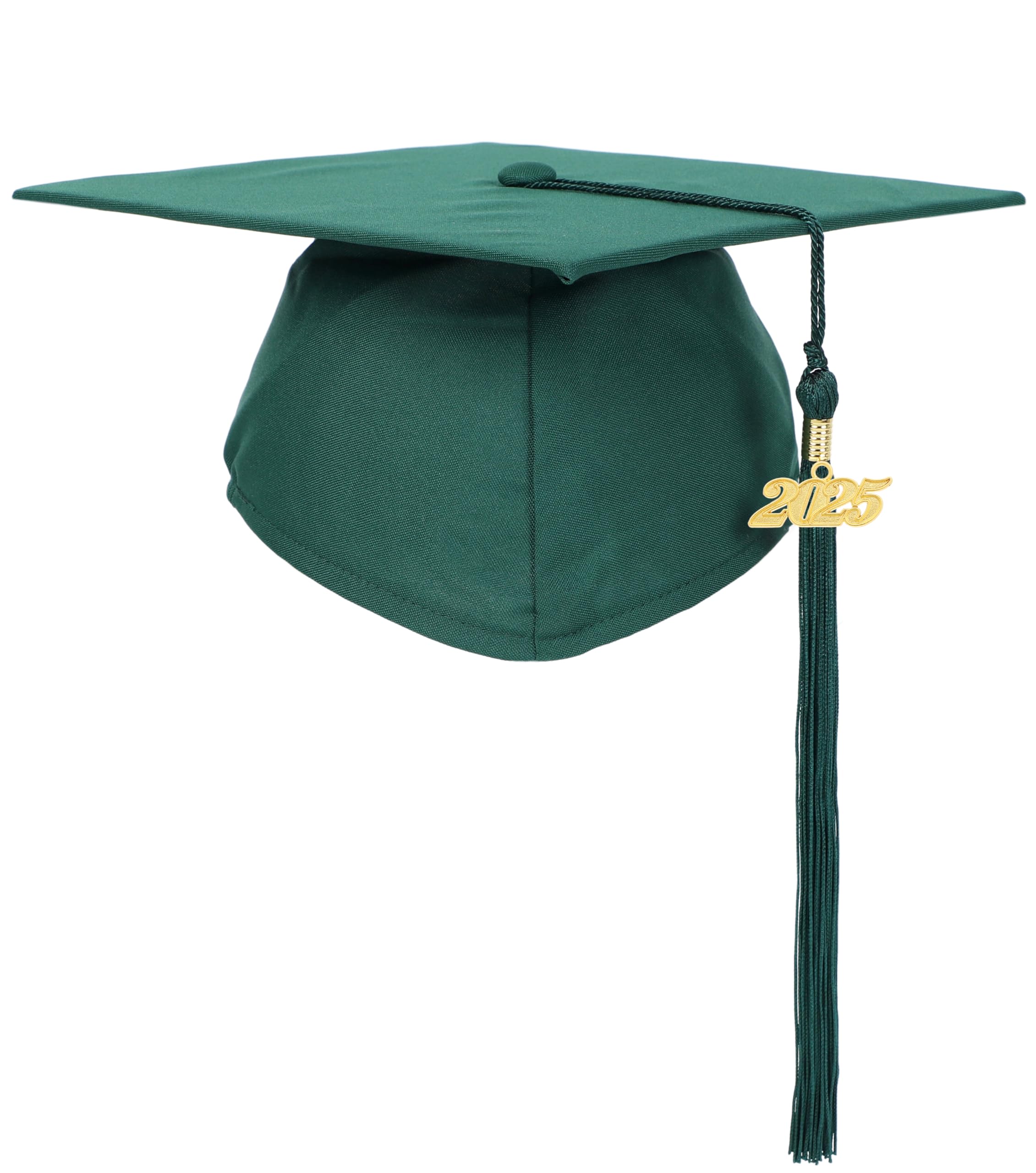 Photo 1 of Newrara Graduation Unisex Matte Adult Graduation Cap with Tassel (Forest Green)