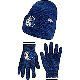 Ultra Game Youth NBA Official Super Soft Winter Beanie Knit Hat with Extra Warm Touch Screen Gloves
