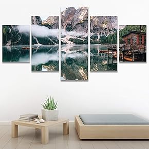 SIGNWIN 5 Panel Canvas Wall Art Modern Art...
