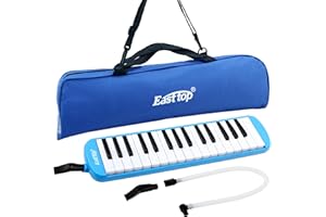 East top 32-Key Melodica, Professional Mouth Keyboard Organ Melodica Instrument for Adults, Students and beginners, As a gift, Set-Blue