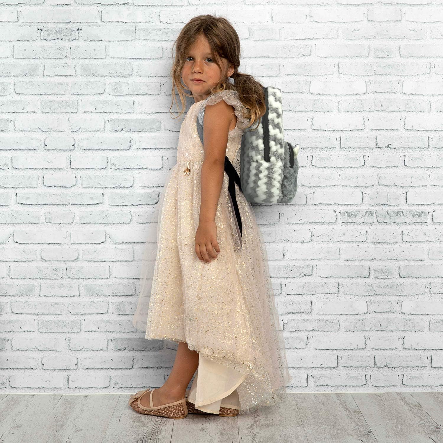 PERLETTI Plush Llama Backpack for Little Girls Boys 3 4 5 Years, Children Soft Daypack for Kindergarten School Travel - Image 5