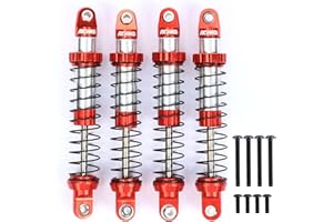 RCAWD for UTB18 Capra RC Shocks Upgrades, Front & Rear Shock Absorber Parts #AXI213004#AXI213000, for Axial 1/18#AXI01002 Red