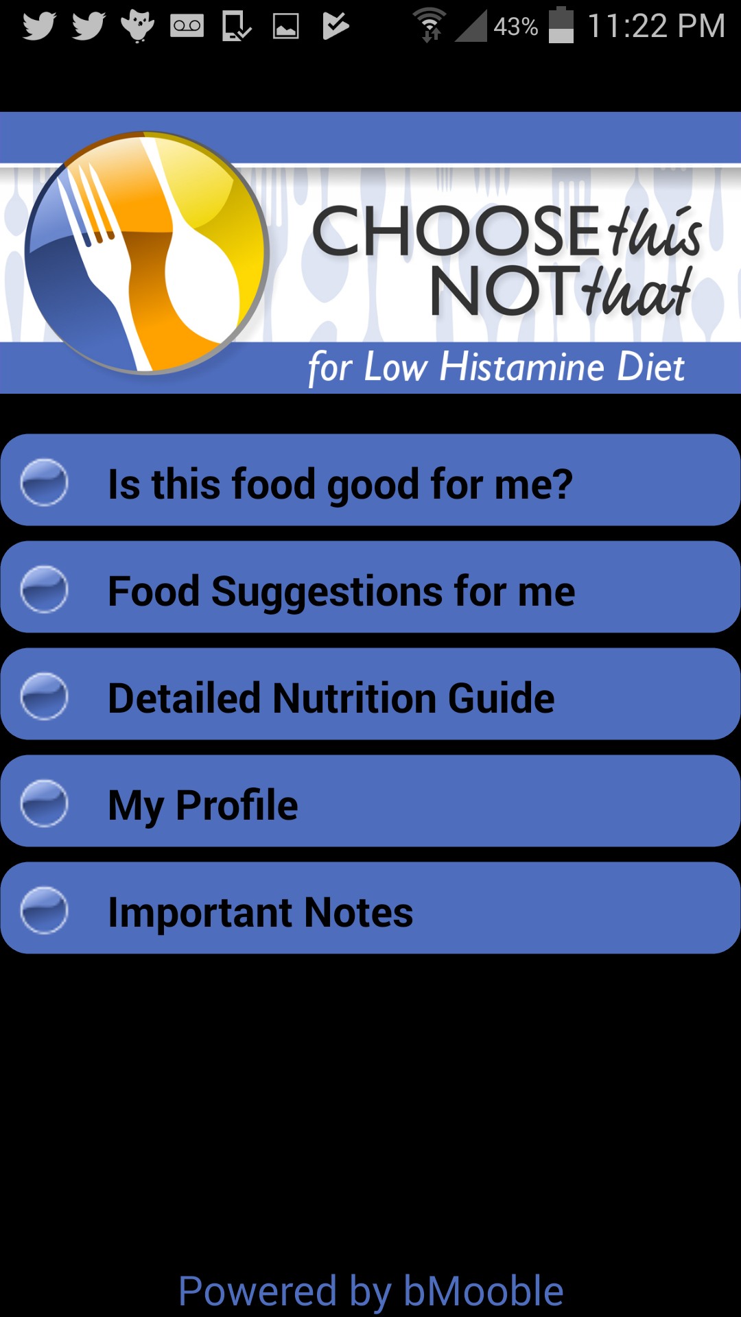 Low Histamine Diet Appstore for Android