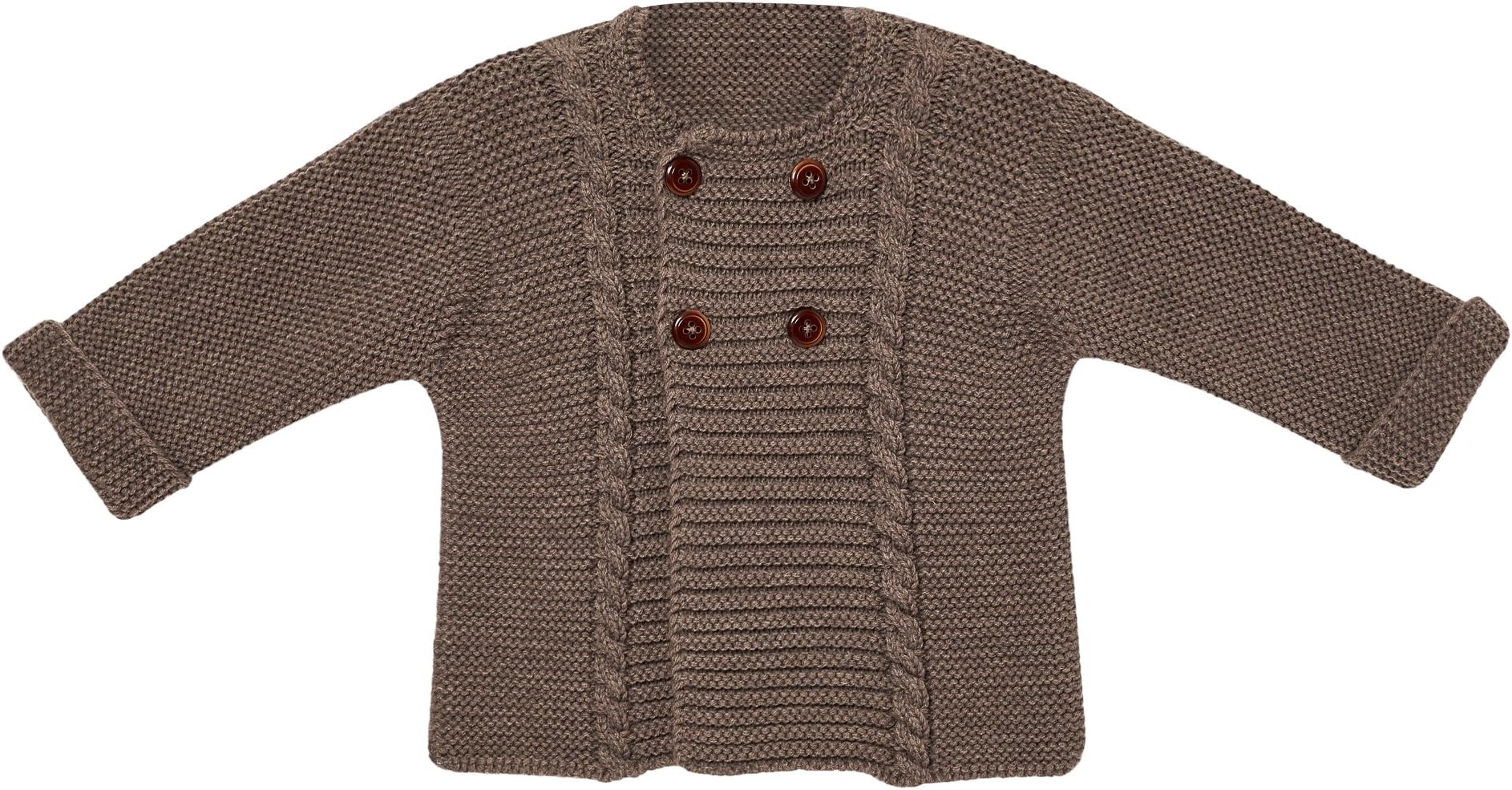 PAZ Rodriguez Baby Boys' 012-90014 Cardigan, Brown (Tierra 72), New Born ('s Size:3 Months)