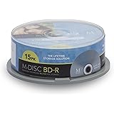 M-DISC 25GB Blu-ray Permanent Data Archival / Backup Blank Disc Media - 15 Pack Cake Box