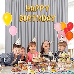 Grey Backdrop Curtains Photo Backdrop Drapes: 30ft
