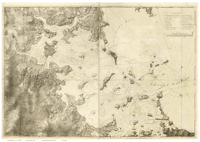 Boston Harbor Map 1775 Draw A Topographic Map