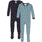 Gerber Baby-Boys 2-Pack Footed Pajamas, Guitars, 0-3 Months