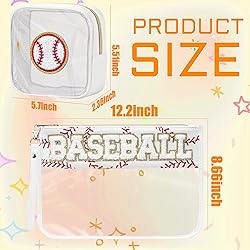 BuyCard 2 Pcs Baseball Gifts Cosmetic Makeup Bag