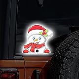 Leniutor Christmas Peeking Sticker, Cute Santa