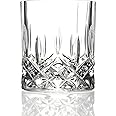 Lorren Home Trends Opera Crystal Double Old Fashioned Glass, Set of 6
