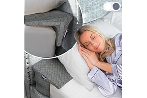 XetraDesign Bed Wedge Pillow for Headboard Gap Up to 7", Triangle Gap Filler for Bed, Mattress Wedge Gap Filler, Headboard Space Filler, Corner Pillow, Grey King 76"