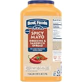 Best Foods Spicy Mayo Dressing &amp; Sandwich Spread Jug, 1 Gallon | Ready to Use, Gluten Free, Vegetarian, Cayenne &amp; Red Jalape&ntilde;o Peppers, No Added MSG or Artificial Flavors, for Spreads &amp; Dips