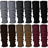 Sintege 6 Pairs Kawaii Leg Warmers Japanese Style Knitted Loose Socks Leg Warmers for Girls Women Lolita Costume School