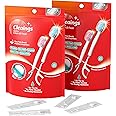 cleaings® Disposable Toothbrushes with Double Cleaning Beads Toothpaste and Clean Floss Picks for Work or Travel - 50 pcs-Ice Peach Flavor（Pack of 2）