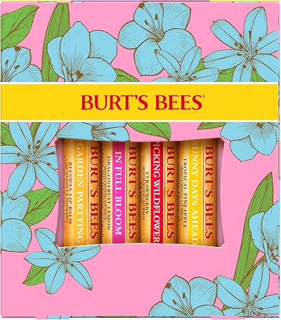 Burt's Bees Lip Balm Gift Set Beeswax Strawberry Tropical Pineapple Dragonfruit