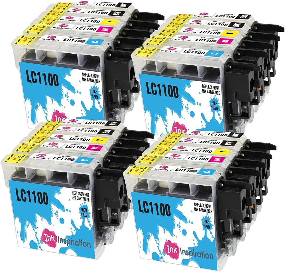 Ink Inspiration 20pk LC1100 Black Cyan Magenta Yellow Compatible Ink Cartridges