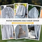 Widesmile Double Egg Chair Cover 420D Waterproof Grey with Drawstring view 7