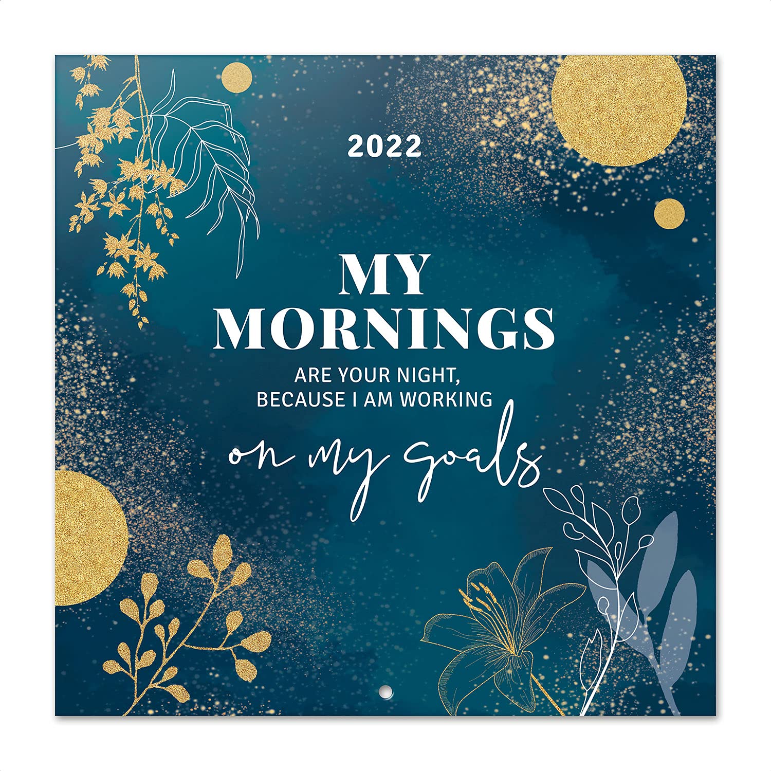 Grupo Erik: Official Glitter 2022 Calendar, 12' x 12' Square Wall Calendar 2022, Family, Quotes Calendar 2022 - Motivation Calendar 2022 โ image 1