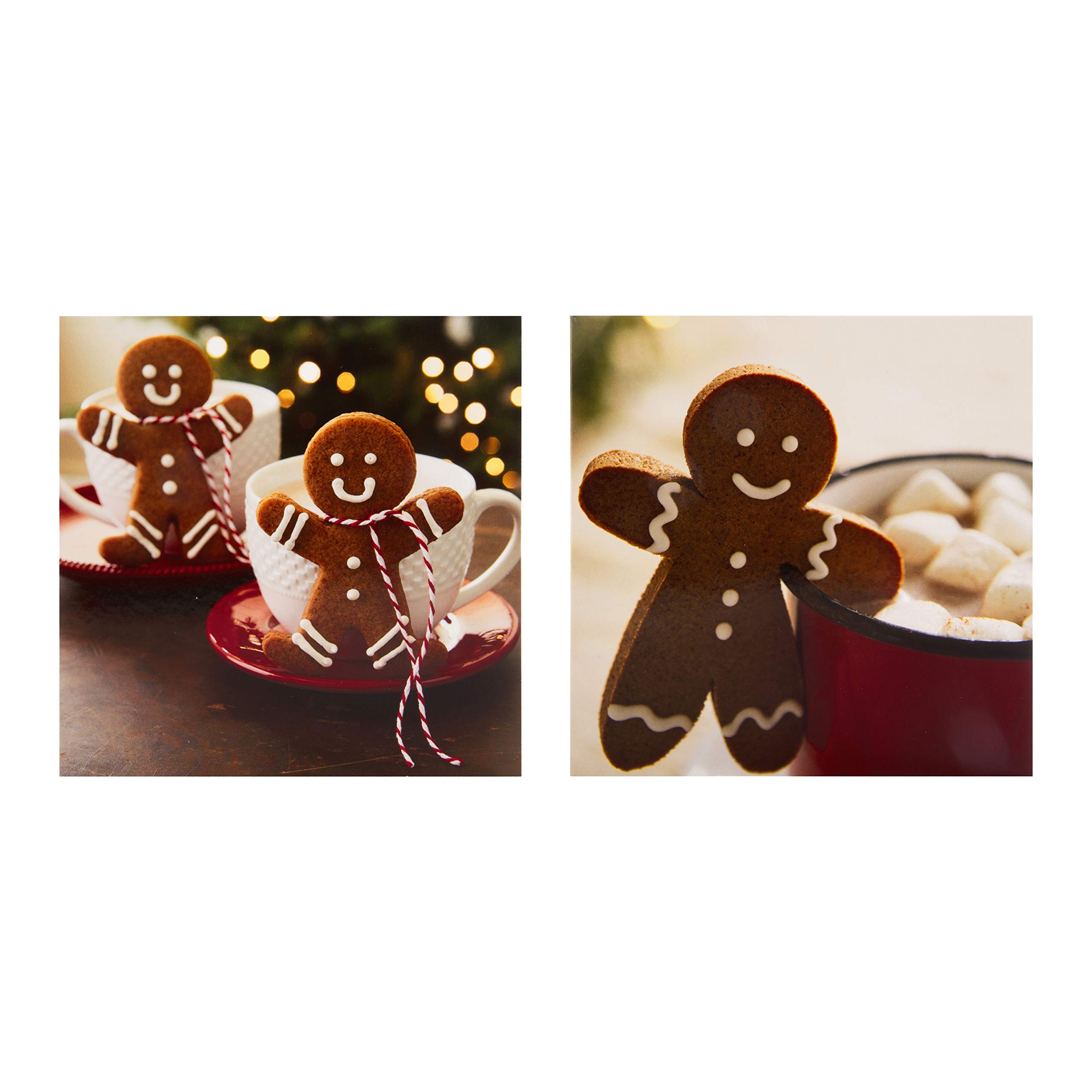 Hallmark Photographic Gingerbread Men Christmas Cards From The Studio - Pack of 10 In 2 Designs