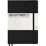 LEUCHTTURM1917 - Medium A5 Dotted Hardcover Notebook (Black) - 251 Numbered Pages