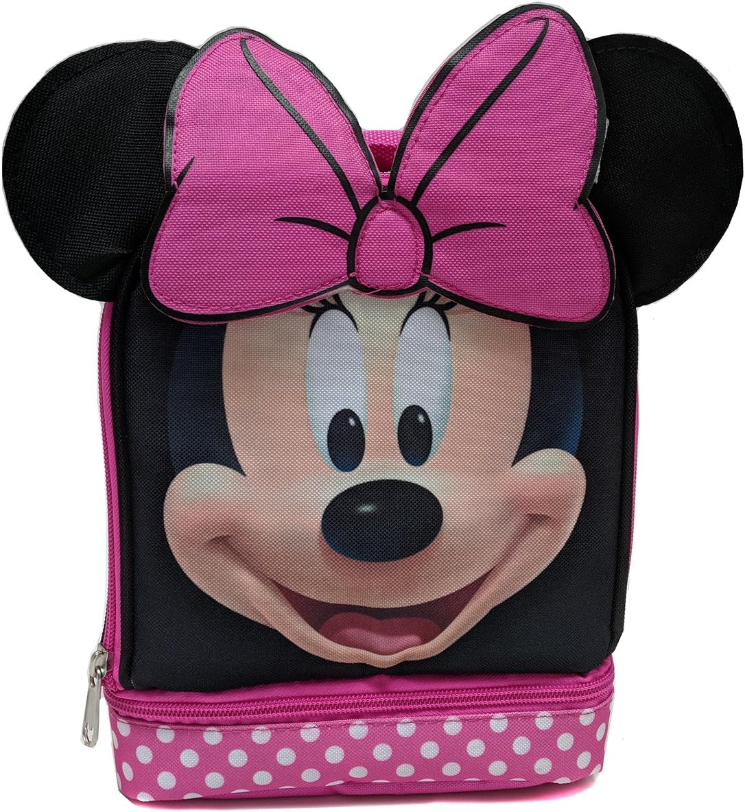 Disney Minnie Mouse Face Dual Compartment Insulated Lunch bag