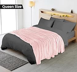 Utopia Bedding Pink Fleece Blanket Queen Size