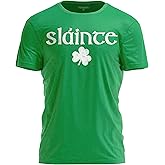 TeeUnion Slainte Irish Cheers Shirt Shamrock Graphic St Paddy Day T-Shirt Irish Pride