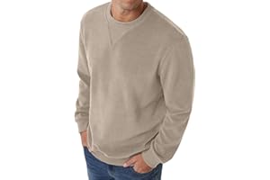 Sailwind Men's Corduroy Sweatshirt Casual Long Sleeve Crewneck Pullover Sweatshirts