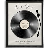 DREAM BIG PRINTABLES Customizable Couples Our Song Art Print | Personalized Wall Art with Your Favorite Song | Names and Date | Unique Romantic Gift for Anniversary | Wedding | or Valentine&rsquo;s Day