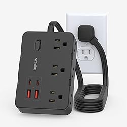 DEPOW Surge Protector Power Strip, 5 FT Extension