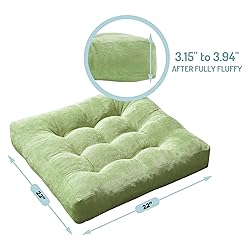 Meditation Floor Pillow Set of 2, Square Large