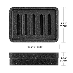 MoKo Soap Dish, Dual-Layer Resin Bar Soap Tray