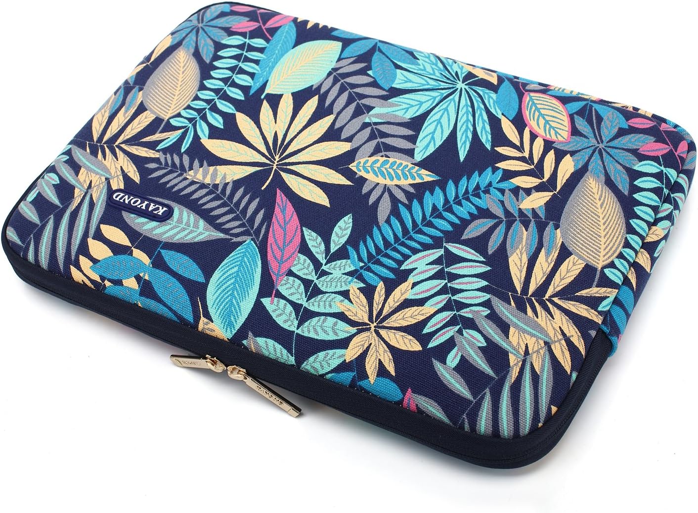 KAYOND Forest Series Pattern Water-resistant 14 inch Canvas laptop sleeve with pocket for 14 inch 14.1 inch laptop case Macbook Pro 15.4 A1707 A1990 (14-14.1 inch - Image 4