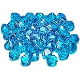 Stanbroil 10-Pound Fire Glass Diamonds - 1/2 inch Luster Fire Glass for Fireplace Fire Pit and Landscaping, Caribbean Blue Luster