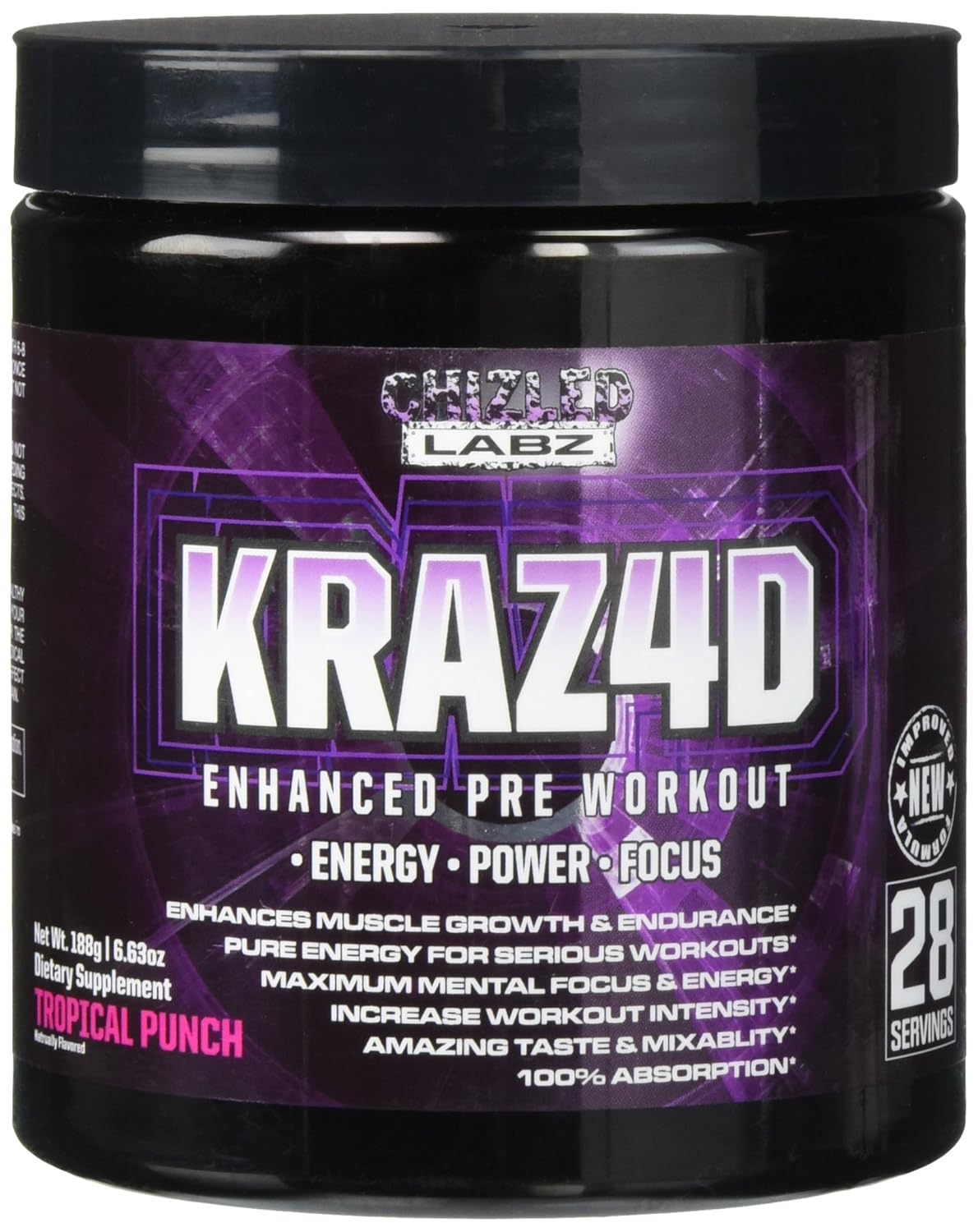 Best Pre Workout KRAZ4D Enhanced Formula for