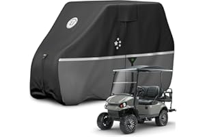 LI LIBZAKI Waterproof Golf Cart Cover, Heavy Duty Marine Grade Fabric, Universal Fits for Most Brand 2/2+2/4+2 Passengers Yamaha, Honda, Club Car, EZGO Golf Cart