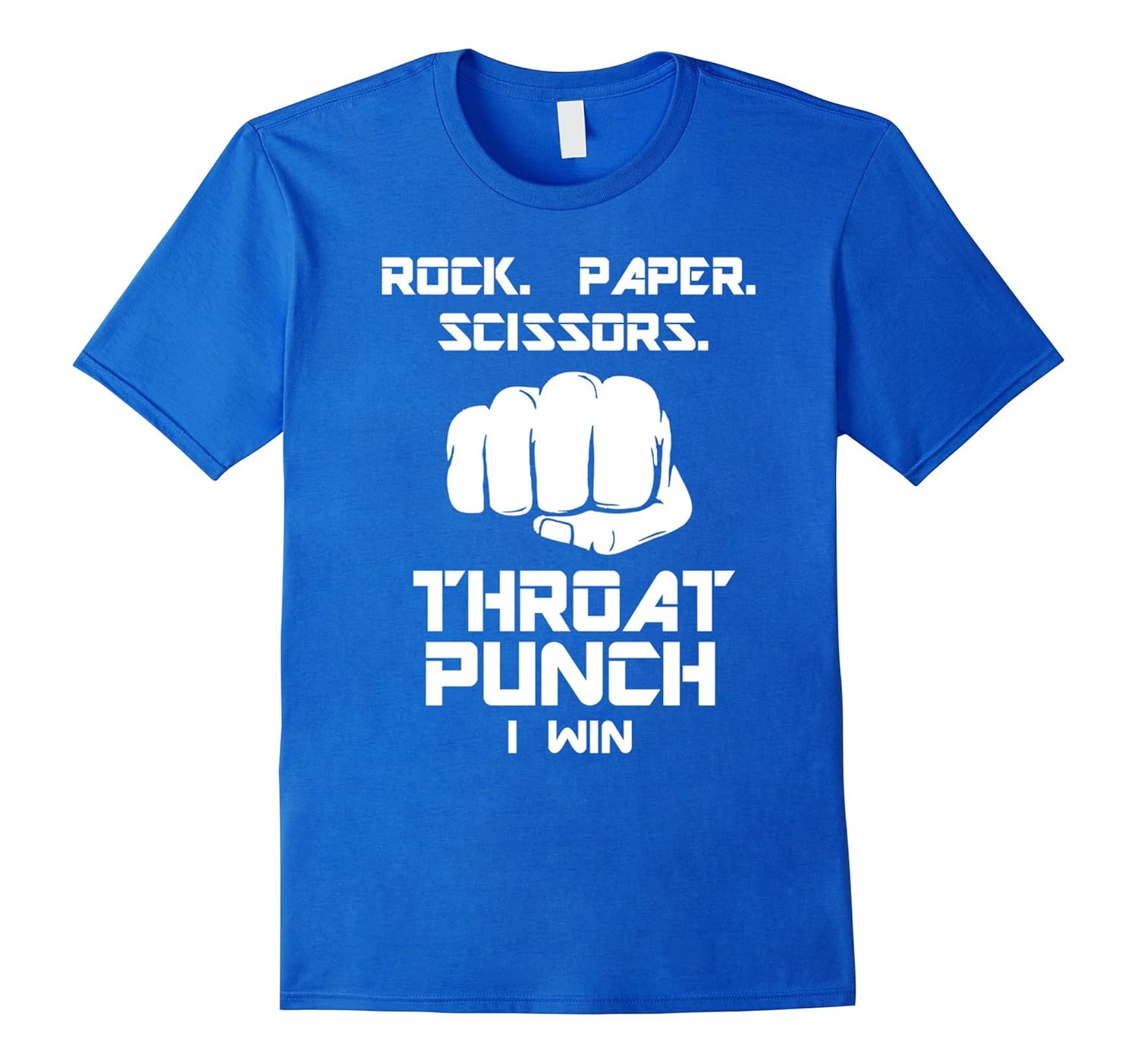 Rock | Paper | Scissors | Throat Punch – I Win Tshirt-TH – TEEHELEN