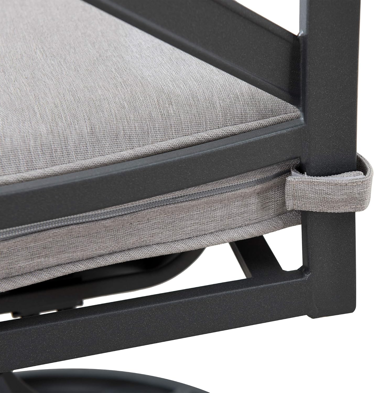  Brand - Ravenna Home Archer Steel-Framed Outdoor Patio Swivel Dining Chairs, Set of 2, 35"H, Gray : Garden & Outdoor
