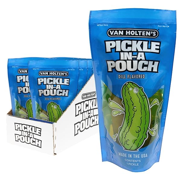 VAN HOLTEN’S PICKLES – JUMBO DILL PICKLE-IN-A-POUCH –