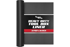 Precision Defined Professional Grade Tool Box Liner, 10 ft x 36", Black | Tool Box Drawer Liner, Shelf Liner Non Slip Mat, Th