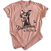 EVERTREE CLOTHING Doberman Mom T-Shirt, Unisex Women's Shirt, Doberman Pinscher Owner, Best Dog Mom Gift