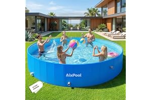 2026 Large Foldable Pool,Non-Inflatable Pool for Adults,Foldble Swimming Pool,Hard Plastic Kiddie Portable Pool,Collapsible K