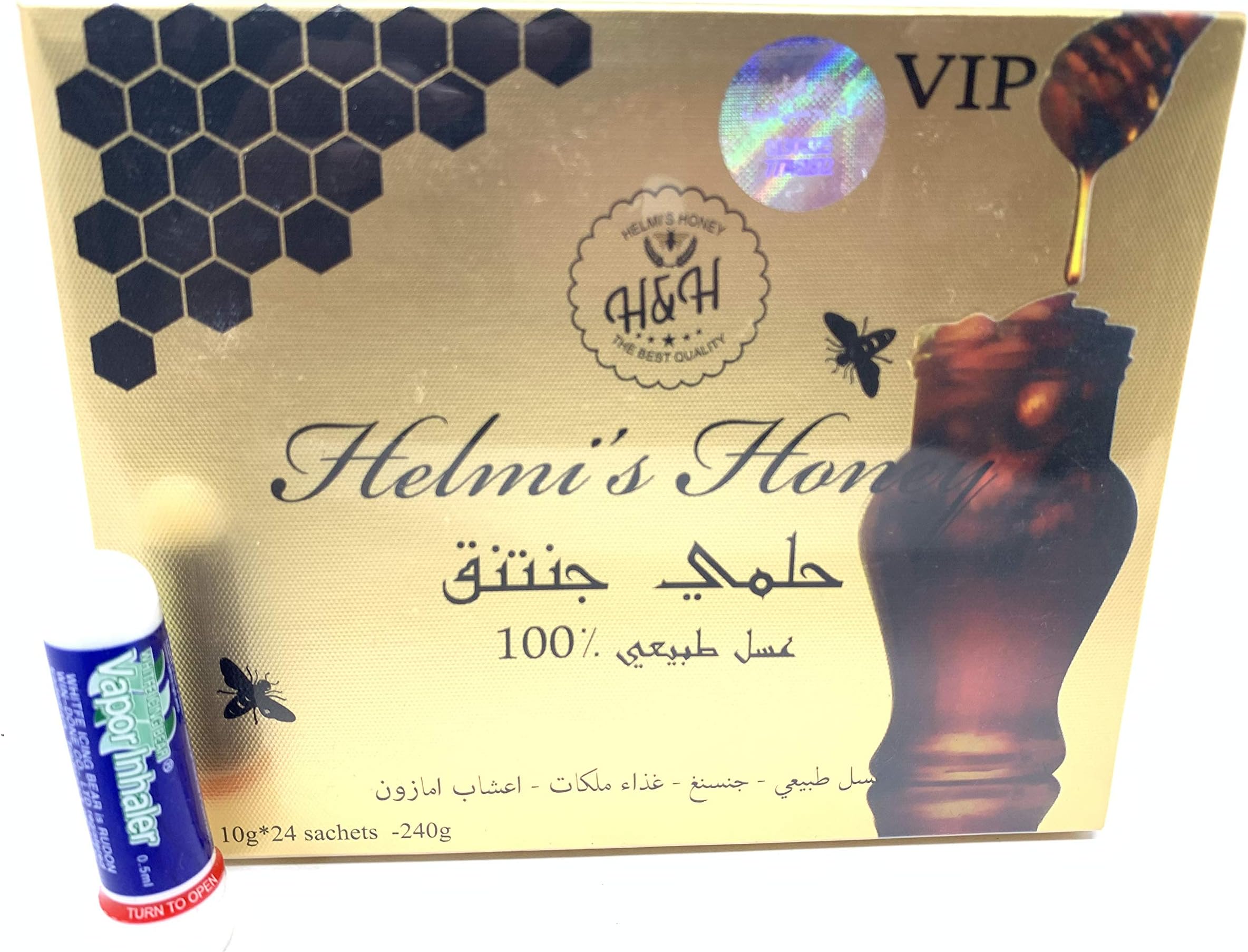 3 Boxes Helmi's Honey V.I.P with Gensing Royal Jelly Amazon Herbs 10g Sachets 24 Per Box