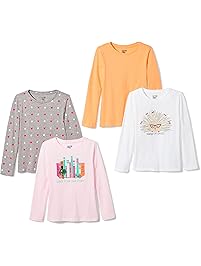 Spotted Zebra Girls' 4-Pack Long-Sleeve T-Shirts