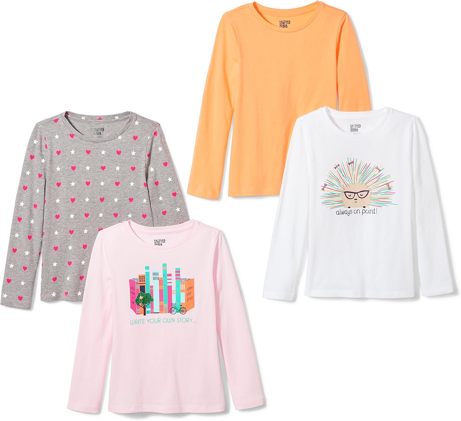  Brand - Spotted Zebra Girls Long-Sleeve T-Shirts: Clothing