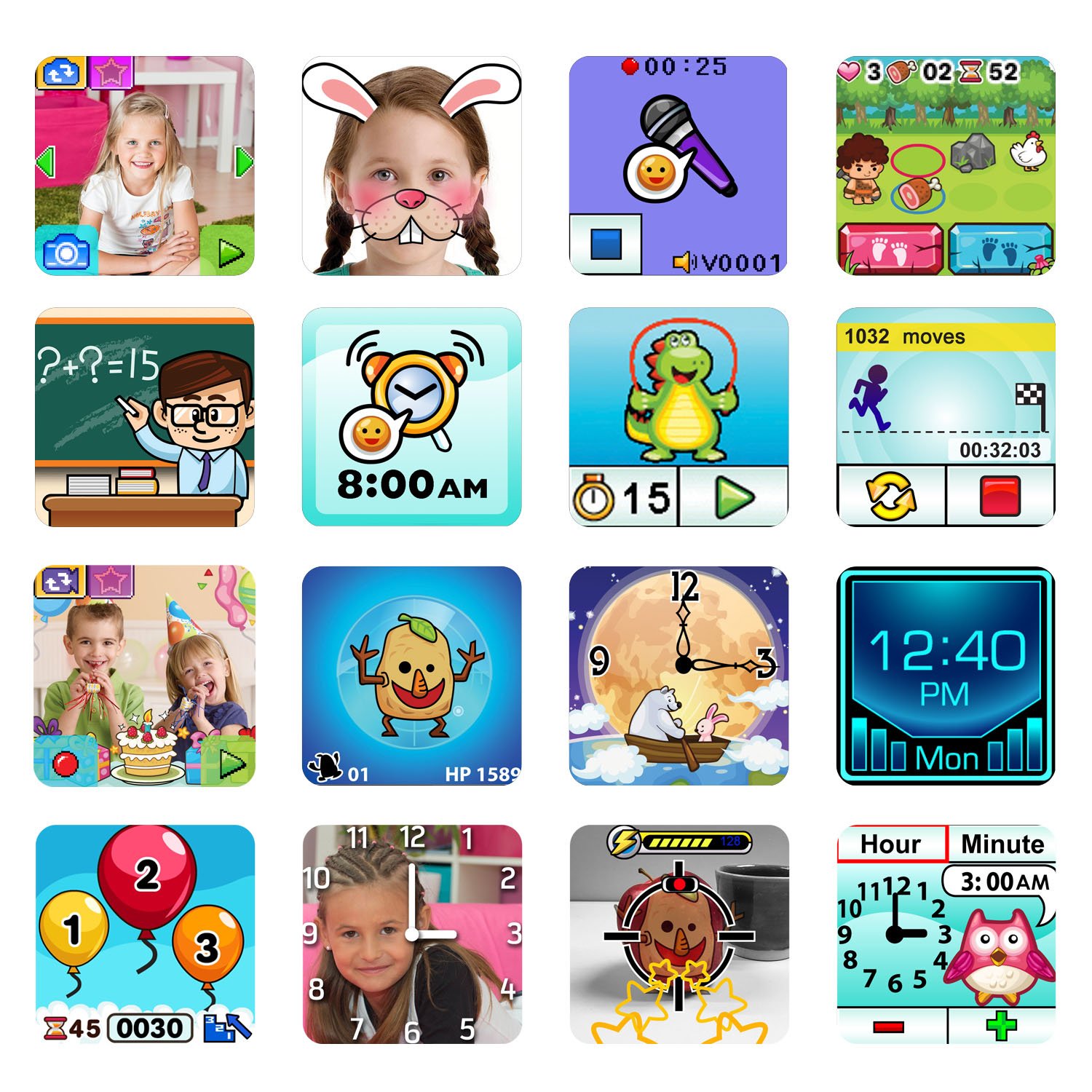 vtech kidizoom smartwatch dx2 special edition floral birds with bonus vivid violet wristband