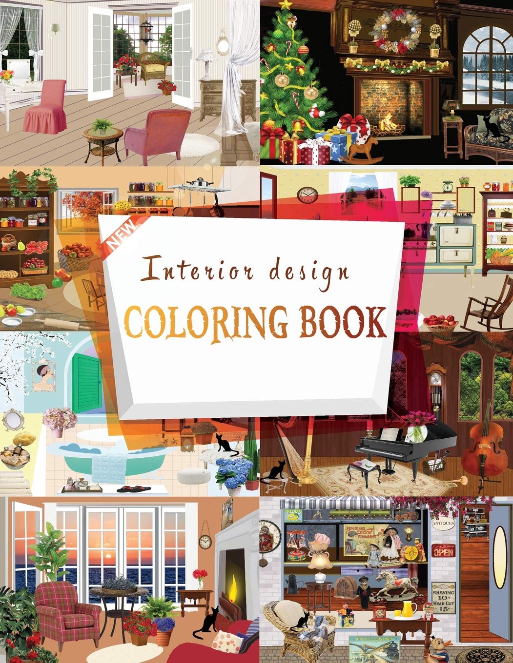 Download Amazon Com Interior Design Coloring Book Modern Decorated Home Designs And Room For Relaxation And Unwind 9781656359810 Belhadef Faycel Books