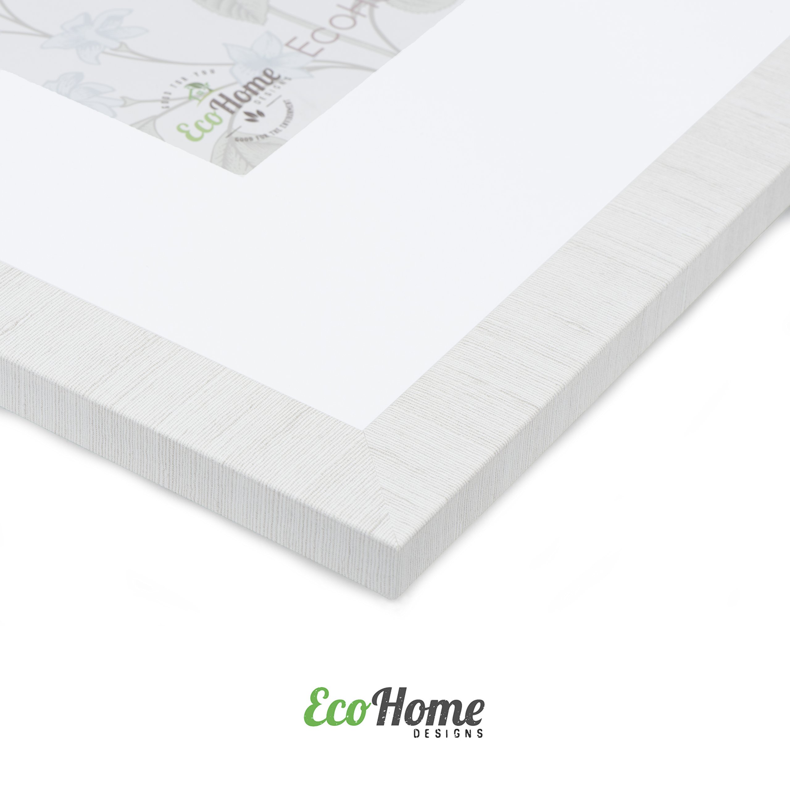 12x16 Picture Frame Modern White Matted for 8x12, Frames by EcoHome