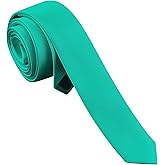 Branduce Men's Skinny Ties Solid Color Formal Neckties 1.58" (4CM) Slim Ties For Men